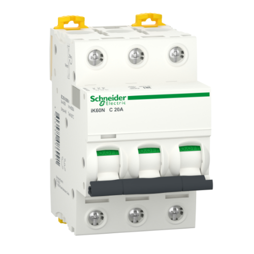 iK60N 3P 20А Автоматический выключатель 3-полюсный, 20А, 6кА (хар-ка C) Schneider Electric, A9K24320