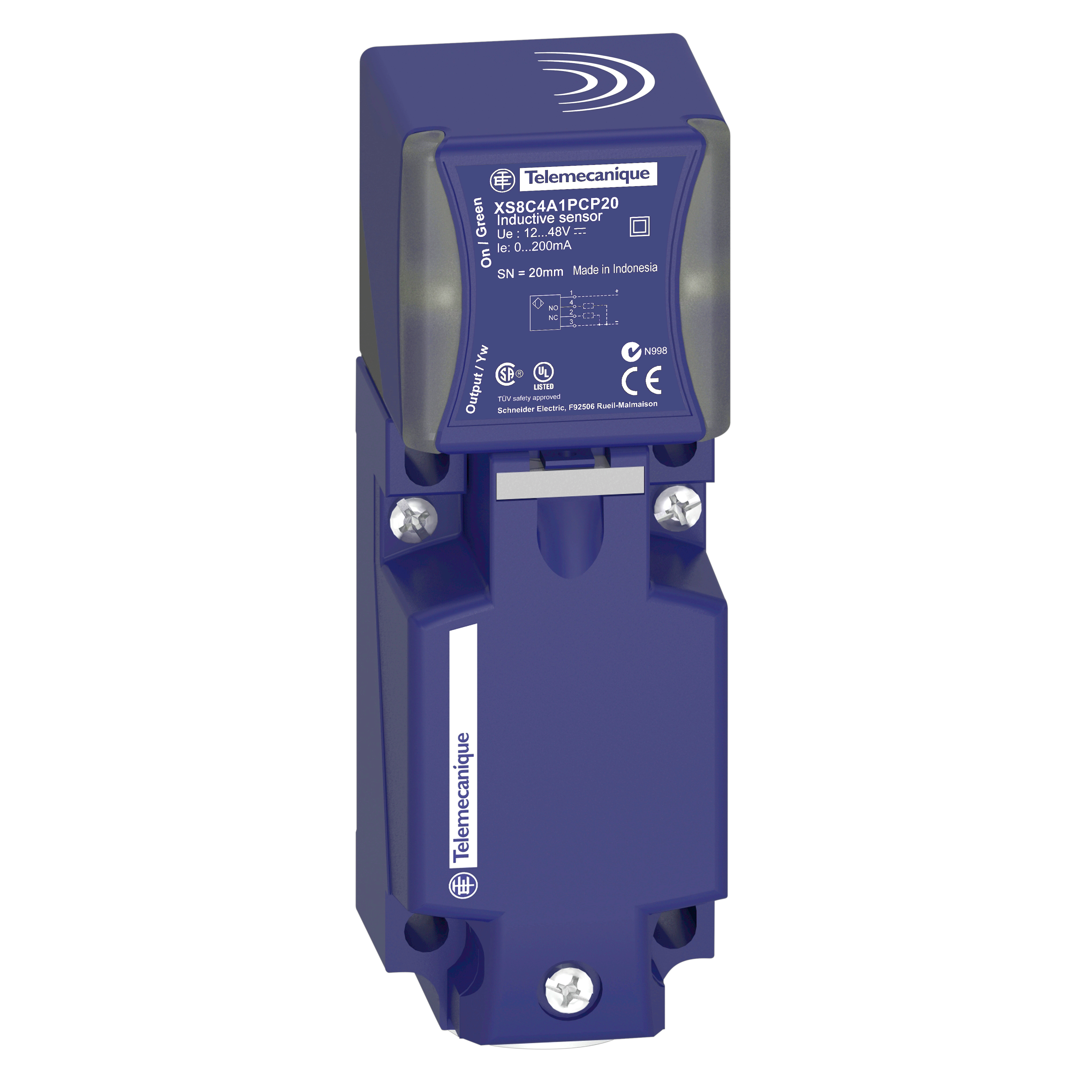 Индукт. датчик, 48в, xs7c4a1dpp20 Schneider Electric, XS7C4A1DPP20