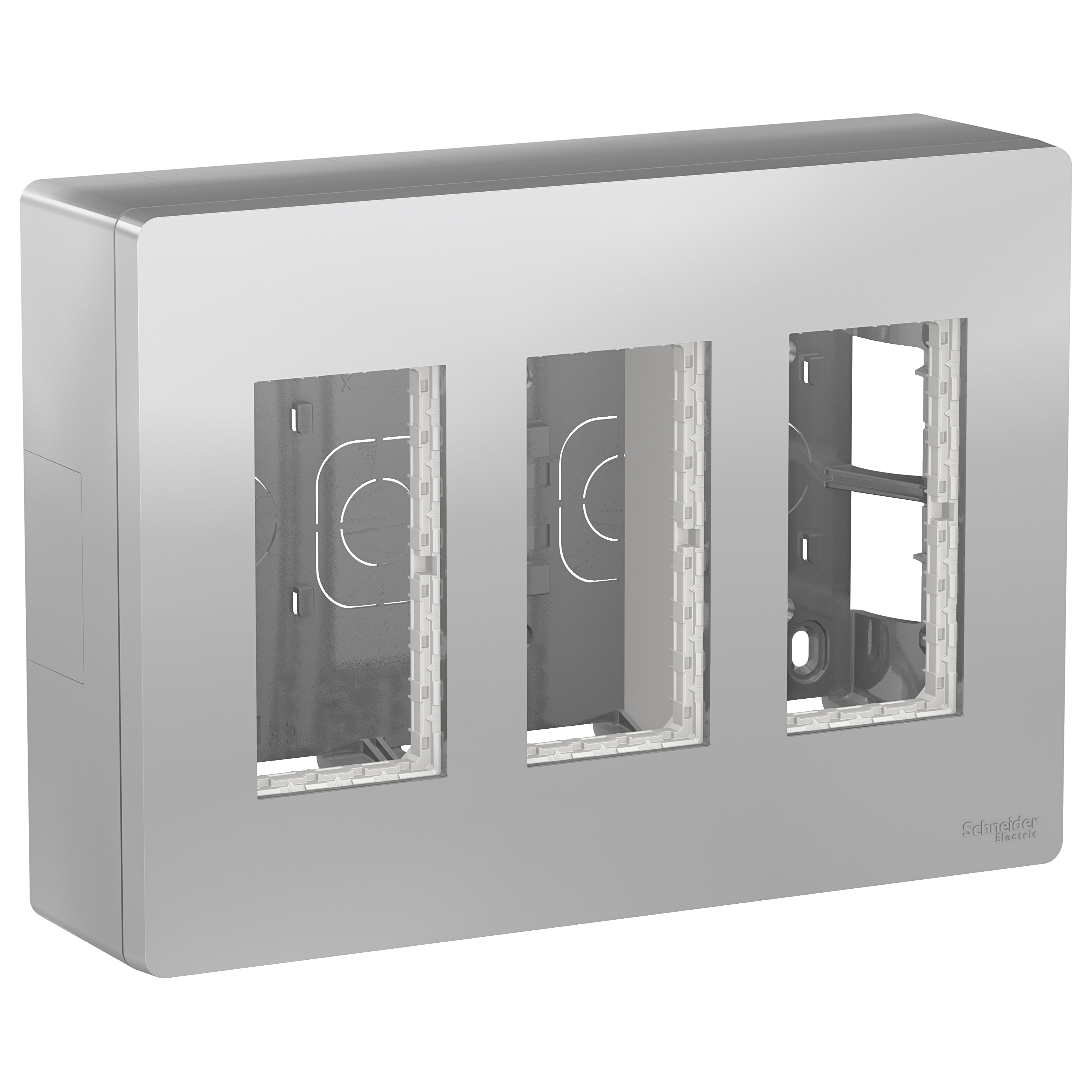 Блок открытой установки 3х2 (алюминий) Unica System+ Schneider Electric, NU123430
