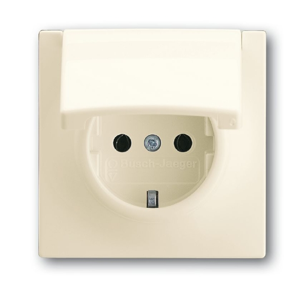 20 EUK-72 Розетка SCHUKO 16А 250В с крышкой, серия impuls, цвет слоновая кость ABB, 2CKA002018A1488