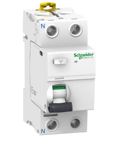 iID 2Р 25A 30mA AC Блок утечки тока 2-полюсный, 25A, 30mA, тип АC (УЗО) Schneider Electric, A9R52225