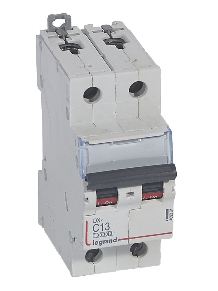 DX3 Автоматический выключатель 2-полюсный 13A 16kA (хар-ка C) Legrand, 409201