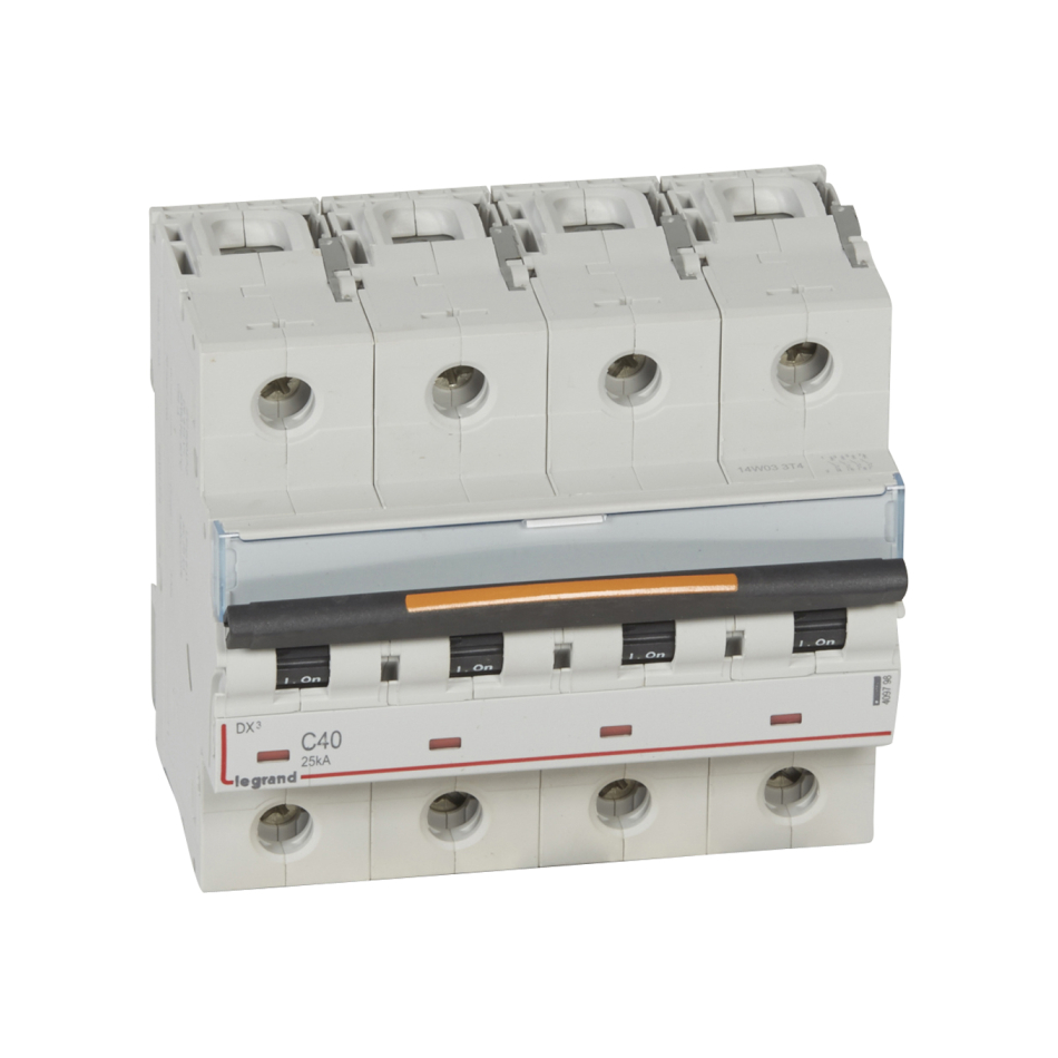 DX3 Автоматический выключатель 4-полюсный 40A 25kA (хар-ка C) Legrand, 409798