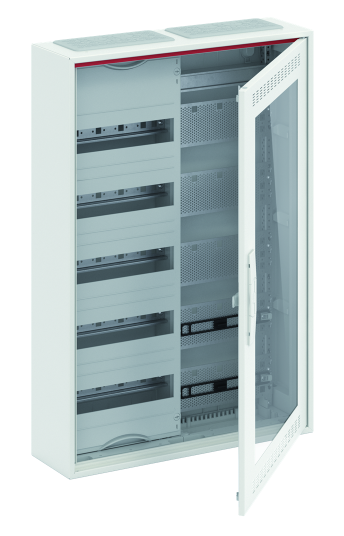 CA25VMW Шкаф 60М навесной с медиапанелями IP30, 800x550x160 между DIN-рейками 125 мм и самозажимными клеммами N/PE и Wi-Fi дверью с вент. отверстиями