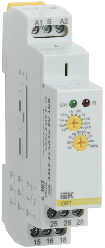 Реле задержки включения ORT, 2 контакта 12-240В AС/DC IEK, ORT-A2-ACDC12-240V