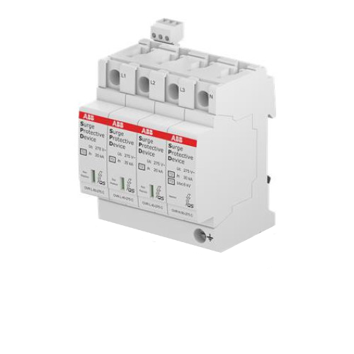 OVR T2 3N 40-275 P TS QS Ограничитель перенапряжения 3P+N, тип 2, 275В, 40kA (сменные картриджи) ABB, 2CTB803973R0500