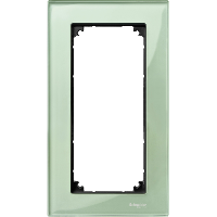 Рамка 2-постовая, sm б/перегородки (стекло изумруд) Merten M-Elegance Schneider Electric, MTN404804