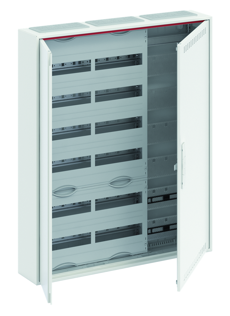 CA36VML Шкаф 144М навесной с медиапанелями IP30, 950x800x160 между DIN-рейками 125 мм и самозажимными клеммами N/PE и дверью с вент. отверстиями CA36V