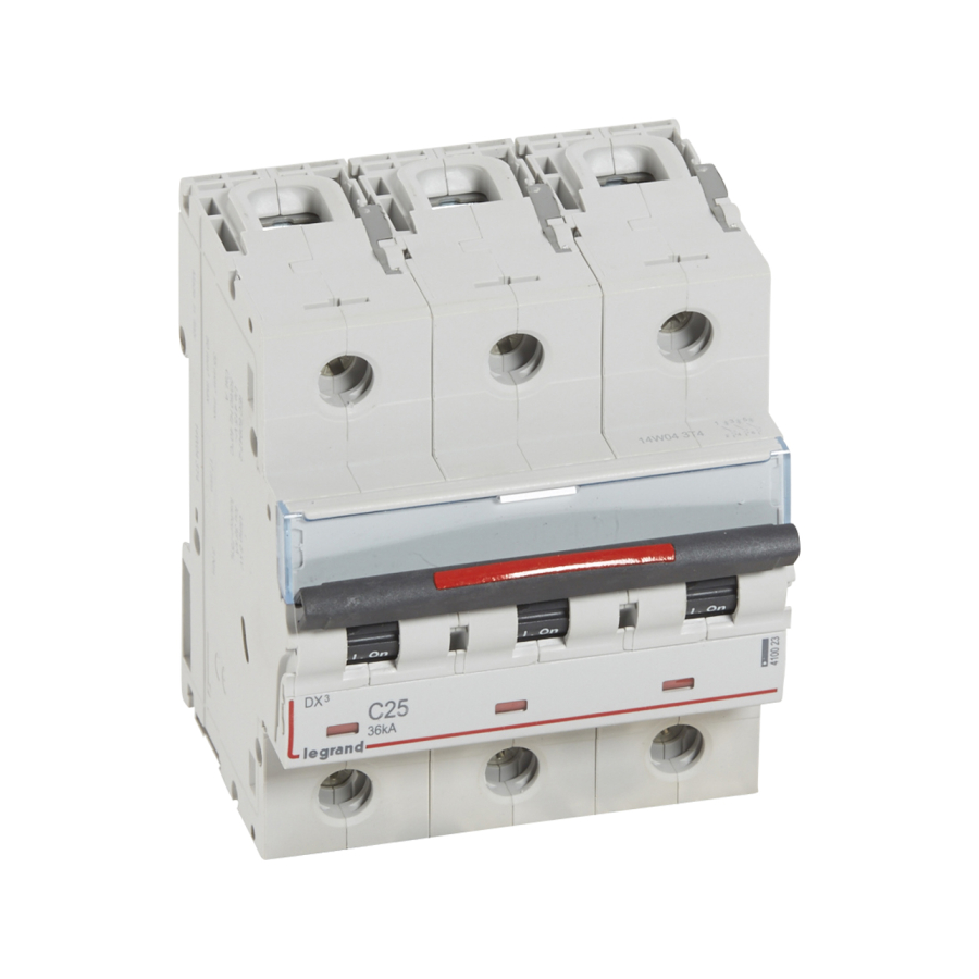DX3 Автоматический выключатель 3-полюсный, 25A, 36kA (хар-ка С) Legrand, 410023