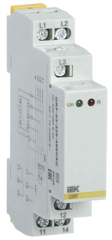 Реле фаз ORF 03, 3 фазы 220-460В AC IEK, ORF-03-220-460VAC