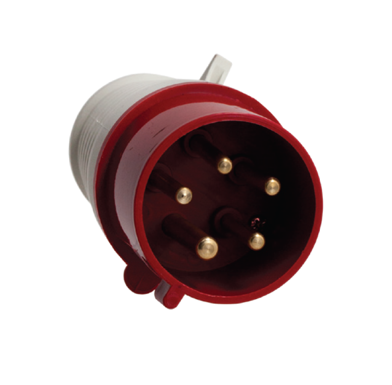 ВС102-5-63-IP67 Вилка стационарная 3P+PE+N 63А 380-415В DEKraft, 26026DEK