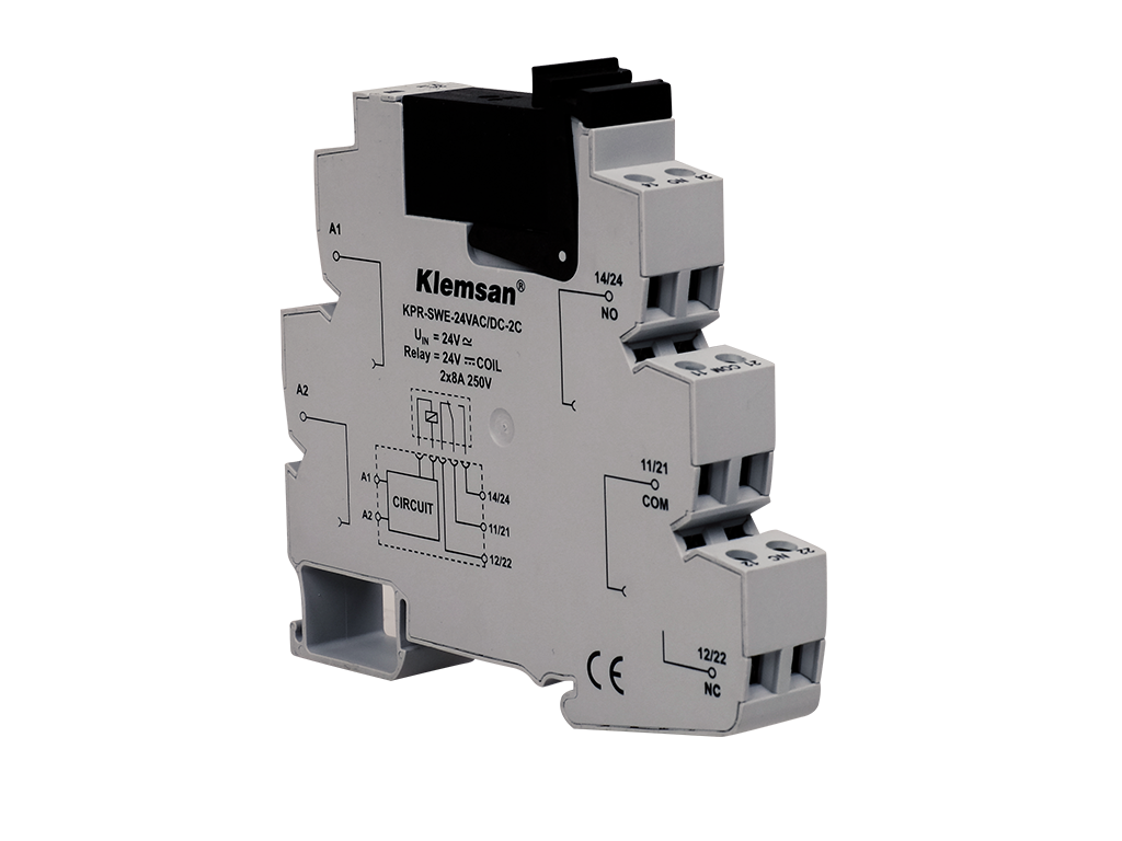 KPR-SWE-12VAC/DC-2C Интерфейсное реле 2x8A Klemsan, 272520