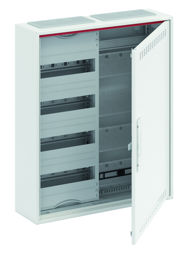 CA24VML Шкаф 48М навесной с медиапанелями IP30, 650x550x160 между DIN-рейками 125 мм с самозажимными клеммами N/PE и дверью с вент. отверстиями CA24VM