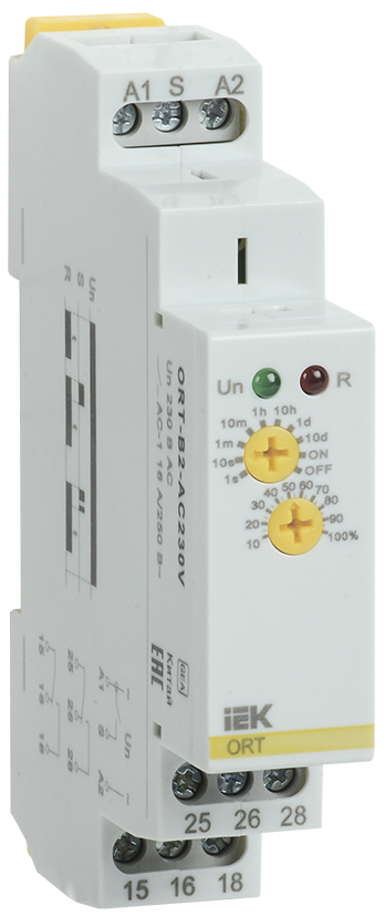 Реле задержки выключения ORT, 2 контакта 230В AС IEK, ORT-B2-AC230V
