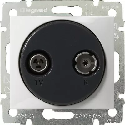 Розетка TV (оконечная) затух. 10 дБ  Valena белый  Legrand, 774433
