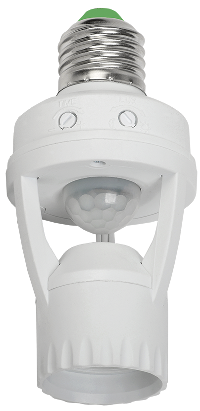 ДД 045 Датчик движения белый E27 60Вт 360гр 6м IP20 IEK, LDD10-045-60-001