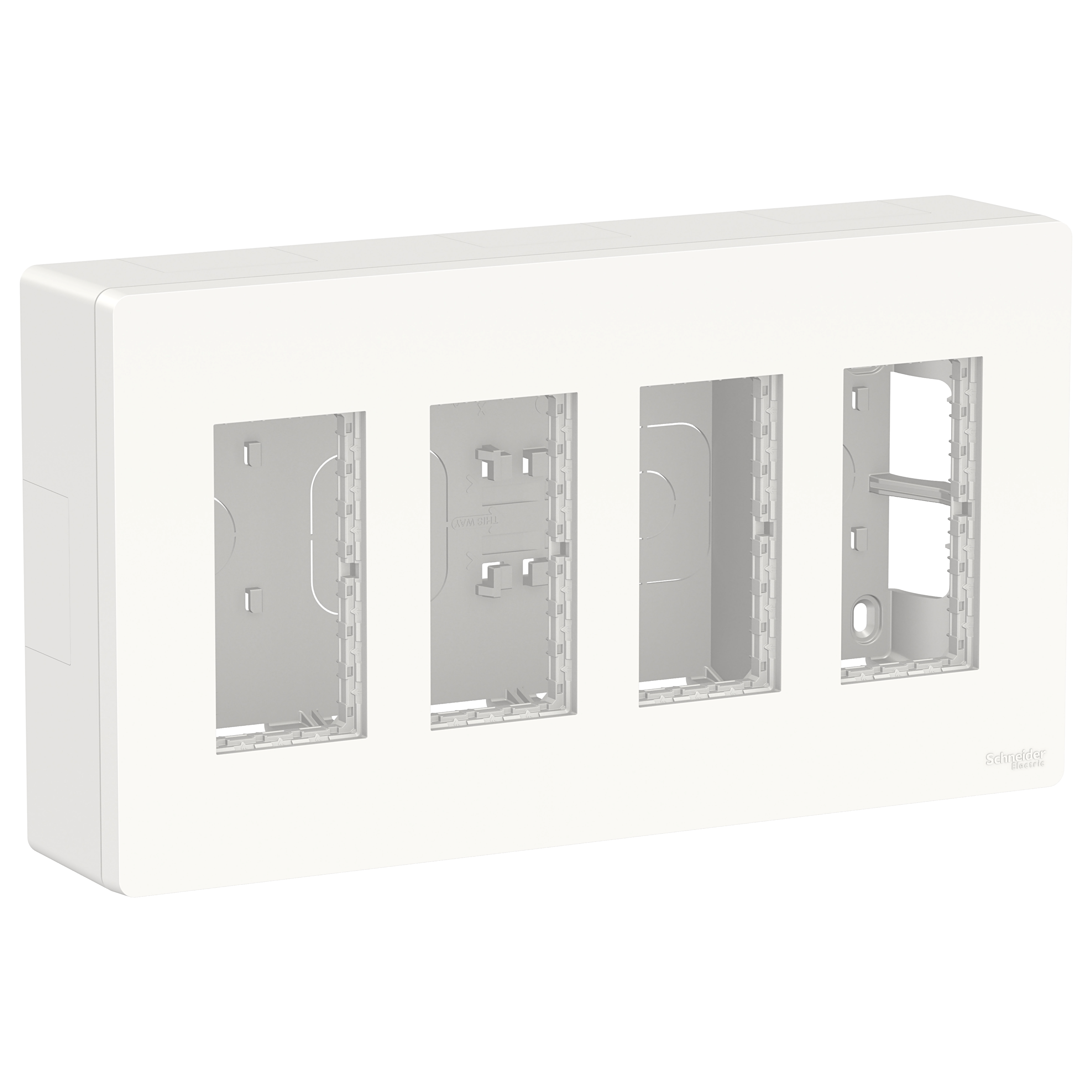 Блок открытой установки 4х2 (белый) Unica System+ Schneider Electric, NU124418