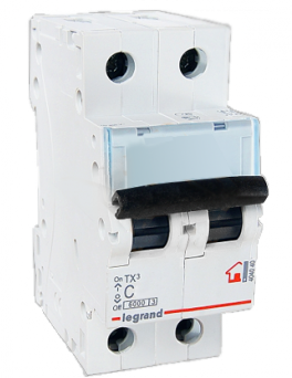 TX3 Автоматический выключатель 2-полюсный, 32А, 6kА (хар-ка C) Legrand, 404045