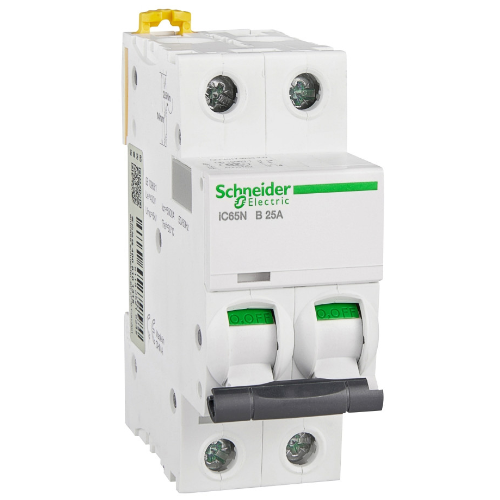 iC65N 2P 25А Автоматический выключатель 2-полюсный, 25А, 6кА (хар-ка B) Schneider Electric