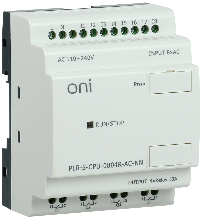 Логическое реле PLR-S. CPU0804(R) 220В AC без экрана ONI, PLR-S-CPU-0804R-AC-NN