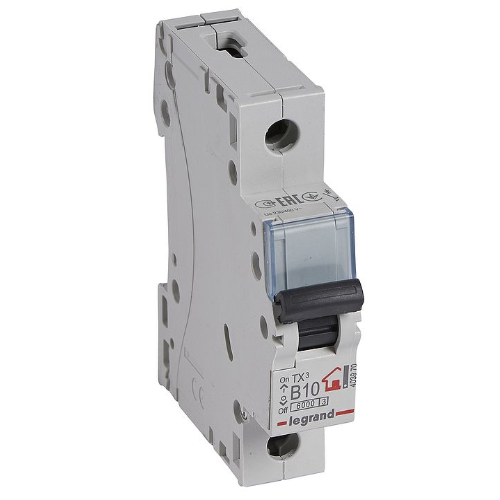 TX3 Автоматический выключатель 1-полюсный 10А 6kА (хар-ка B) Legrand, 403355