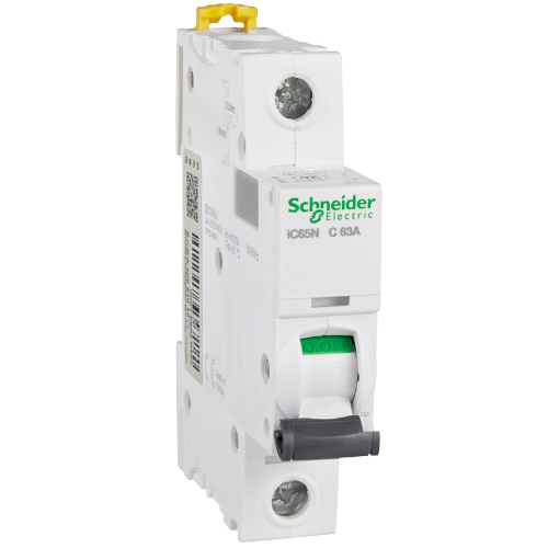 iC65N 1P 63А Автоматический выключатель 1-полюсный, 63А, 6кА (хар-ка C) Schneider Electric, A9F18163