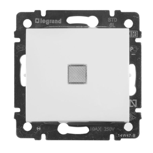 Переключатель 1-клавишный, с подсветкой (белый) Valena Legrand, 774426