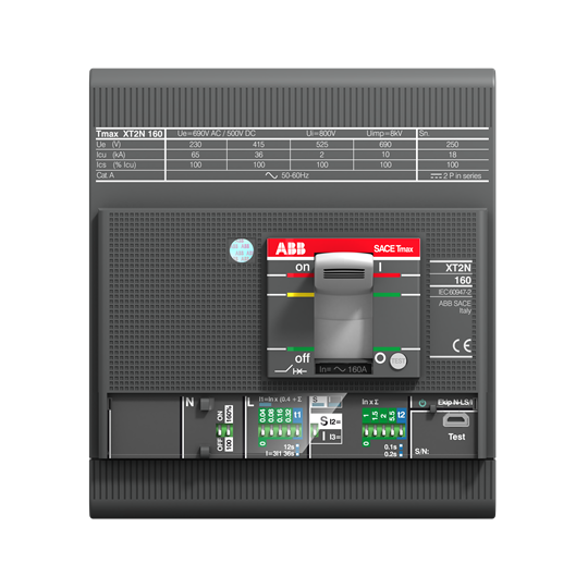XT2H 160 Ekip Dip LIG 160A 4P F F Автоматический выключатель 4-полюсный, 160A, 70kA ABB, 1SDA100089R1