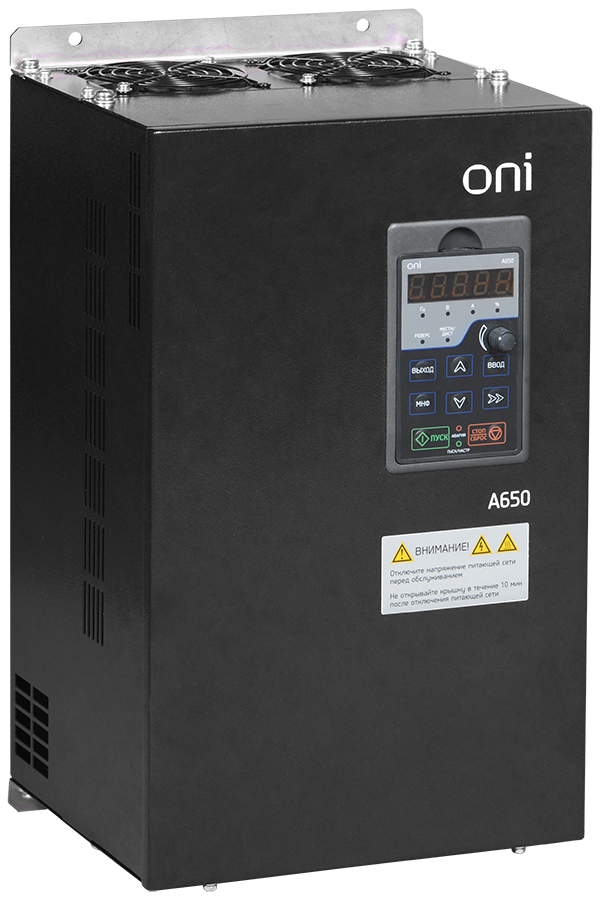 Преобразователь частоты A650 380В 3Ф 55kW 112А ONI, A650-33E55