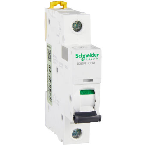 iC65N 1P 1А Автоматический выключатель 1-полюсный, 1А, 6кА (хар-ка C) Schneider Electric, A9F18101