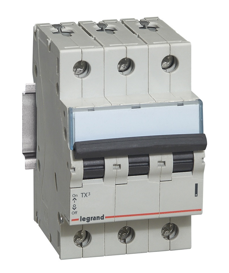TX3 Автоматический выключатель 3-полюсный, 50А, 6kА (хар-ка B) Legrand, 404005
