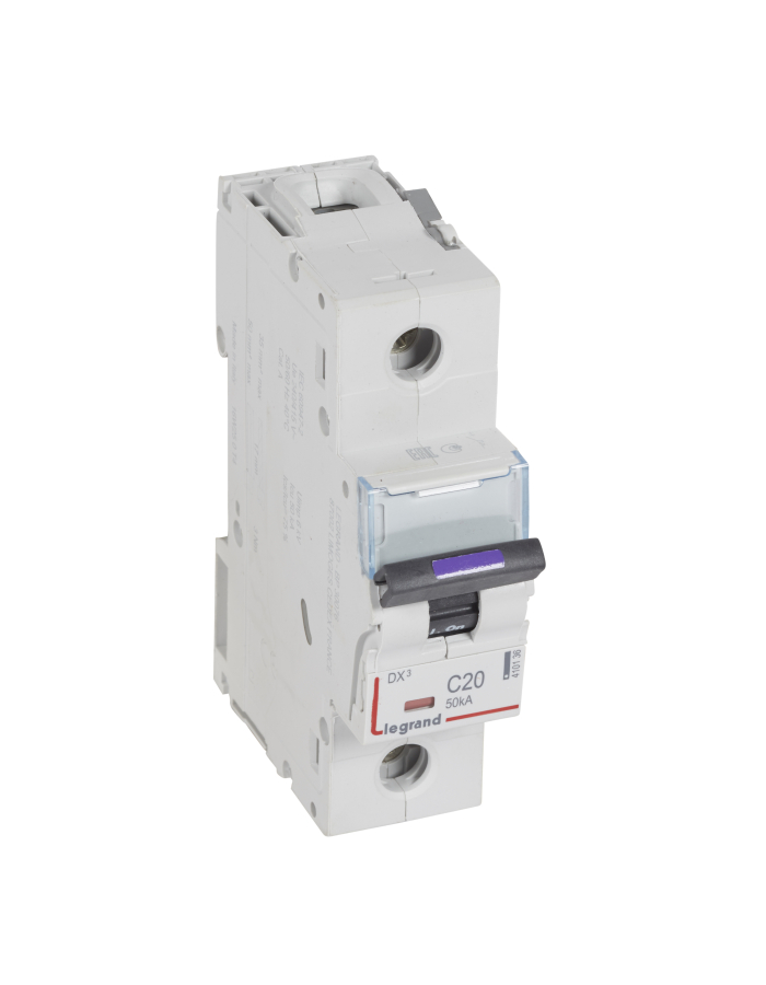 DX3 Автоматический выключатель 1-полюсный, 20A, 50kA (хар-ка C) Legrand, 410136
