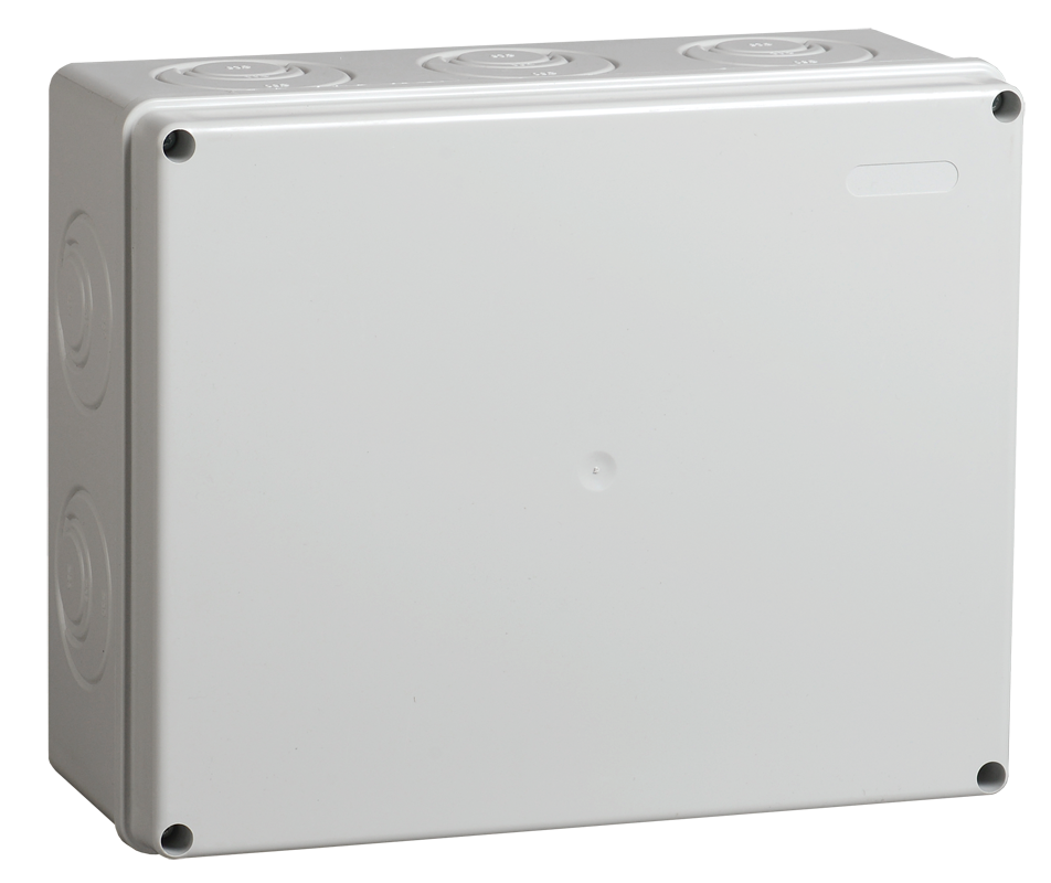 КМ41272 Коробка распаячная для о/п 240х195х90 мм IP55 (RAL7035, кабельные вводы 5 шт) ИЭК, UKO10-240-195-090-K41-55