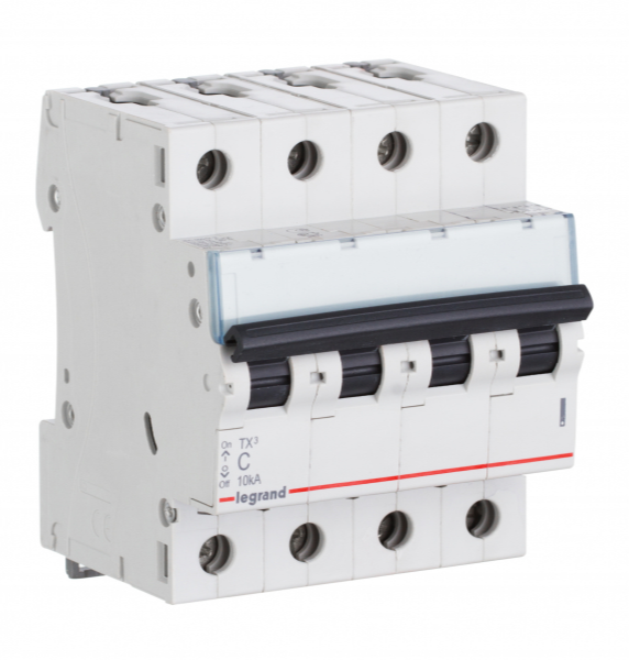 TX3 Автоматический выключатель 4-полюсный, 16А, 6kА (хар-ка C) Legrand, 404070