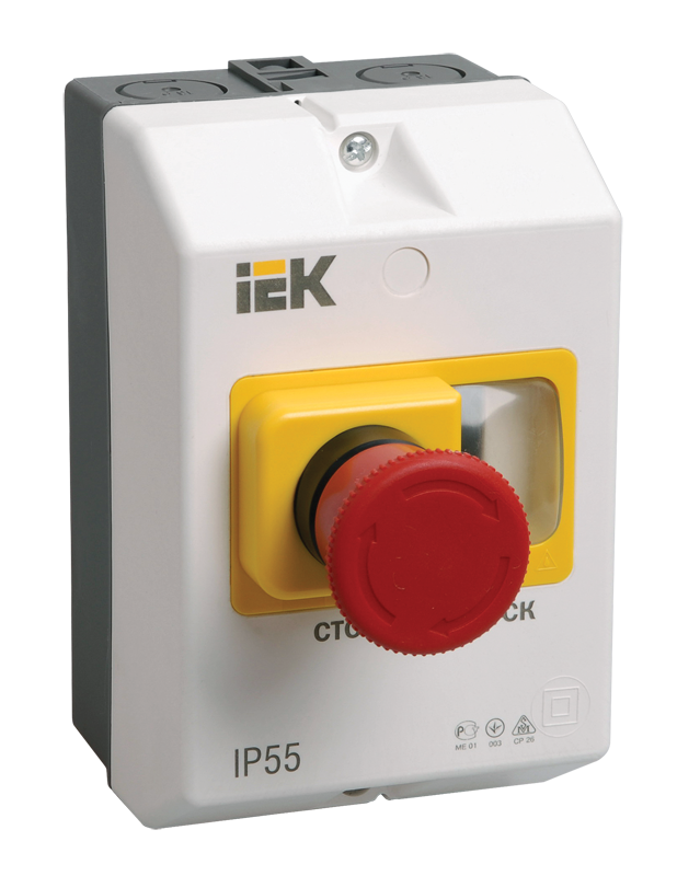 Защитная оболочка с кнопкой "Стоп" IP54 ИЭК, DMS11D-PC55
