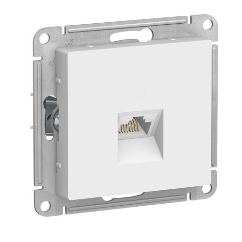 Розетка компьютерная RJ45, кат. 6A, механизм (белый) Atlas Design Systeme Electric, ATN000186