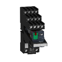 Комплект в сборе: реле, колодка, маркировка, скоба 4С/О~230В,6А Schneider Electric, RXM4AB1P7PVS