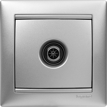 Розетка TV (простая) оконечная (алюминий) Valena Legrand, 770129