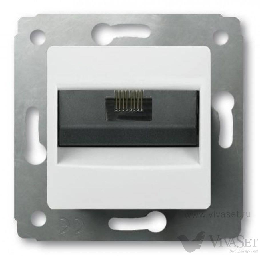 Розетка компьютерная RJ45 UTP кат.5 (белая) Cariva Legrand, 773641