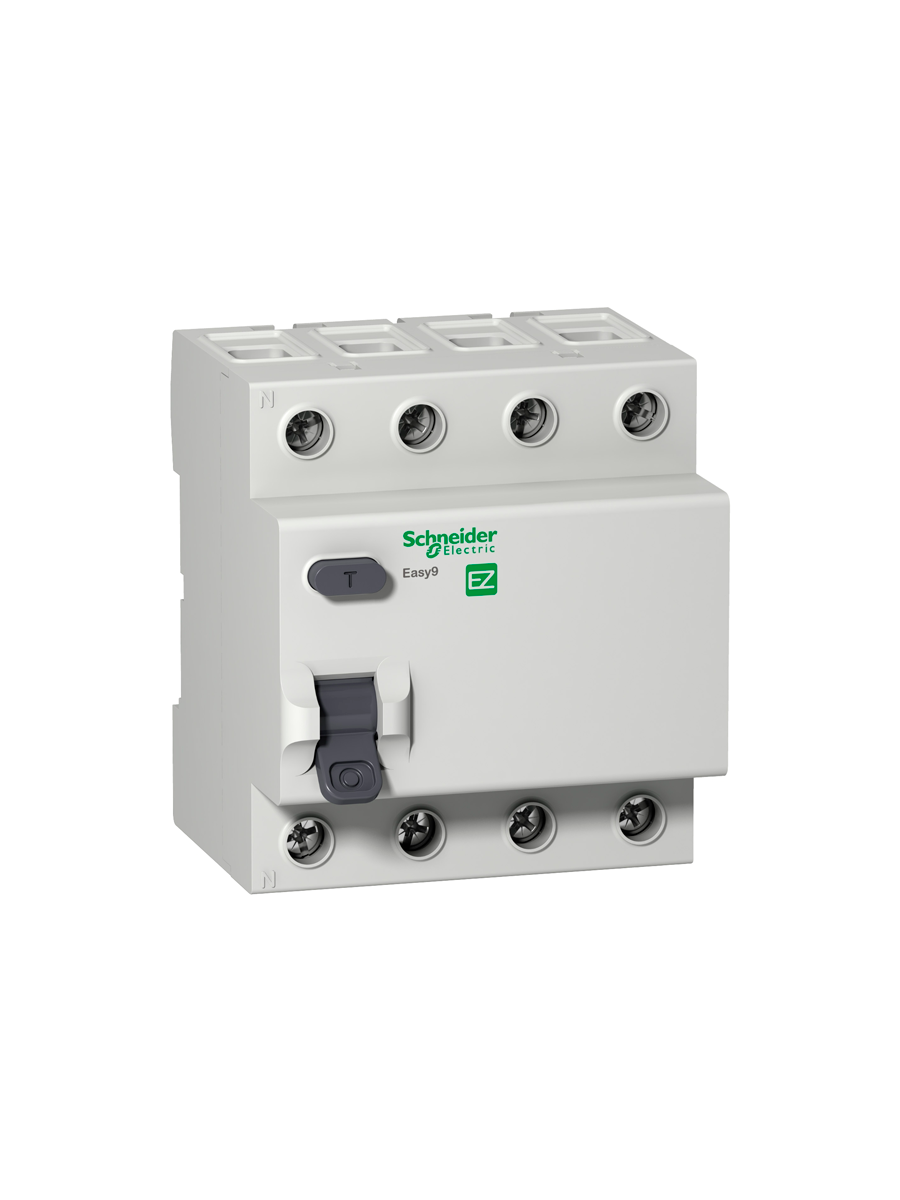 Блок утечки тока 4-полюсный, 63A, 30mA, тип АC (УЗО) EASY 9 Schneider Electric