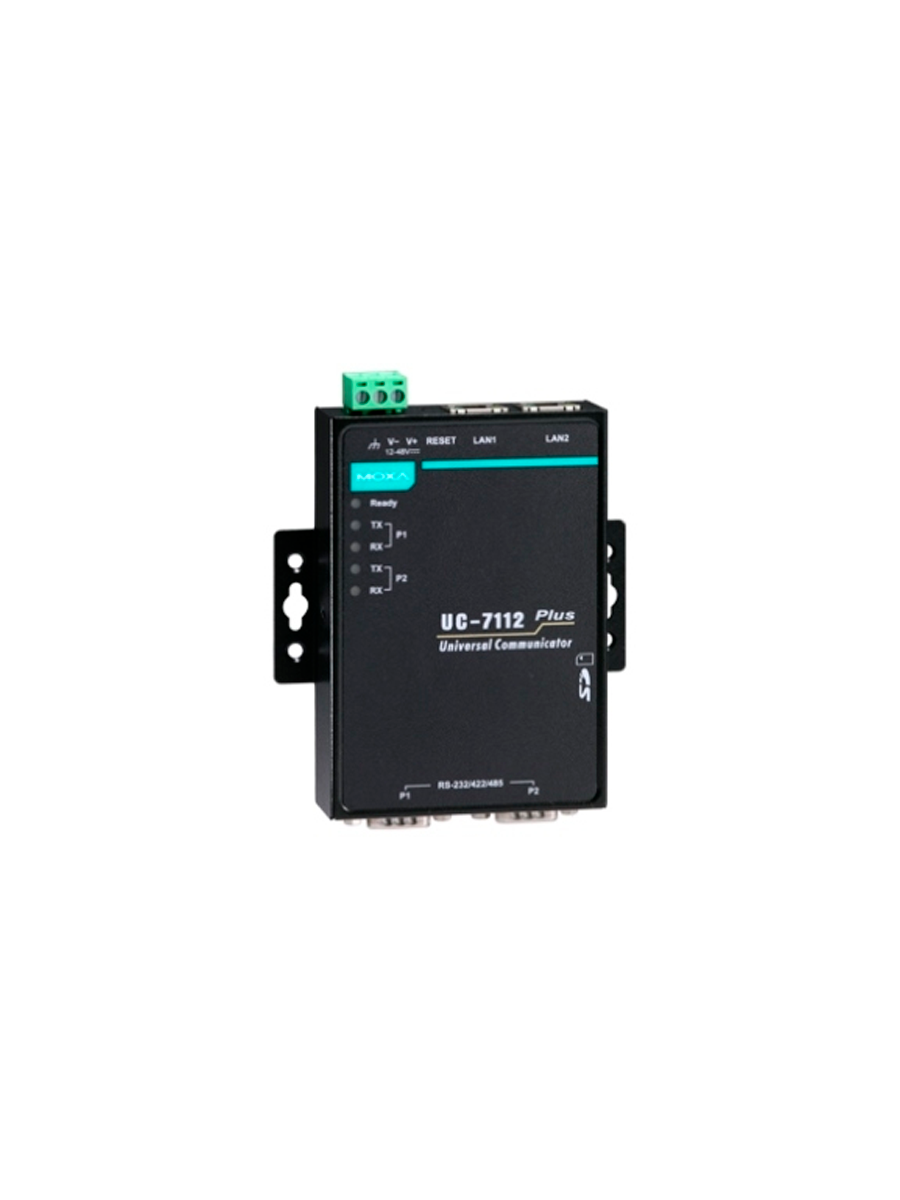Универсальный коммуникационный контроллер с 2 x RS-232/422/485, 2 x 10/100 Ethernet, SD, Linux  MOXA