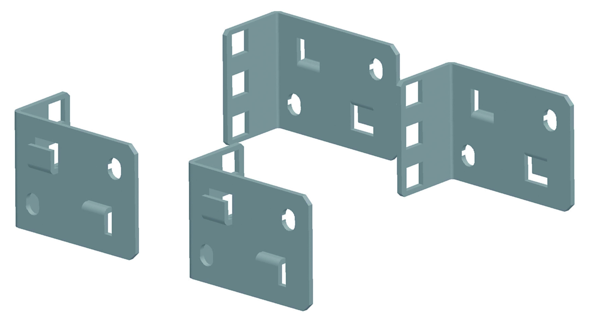 4 кронштейна 1u / 3u Schneider Electric, NSYRC1U