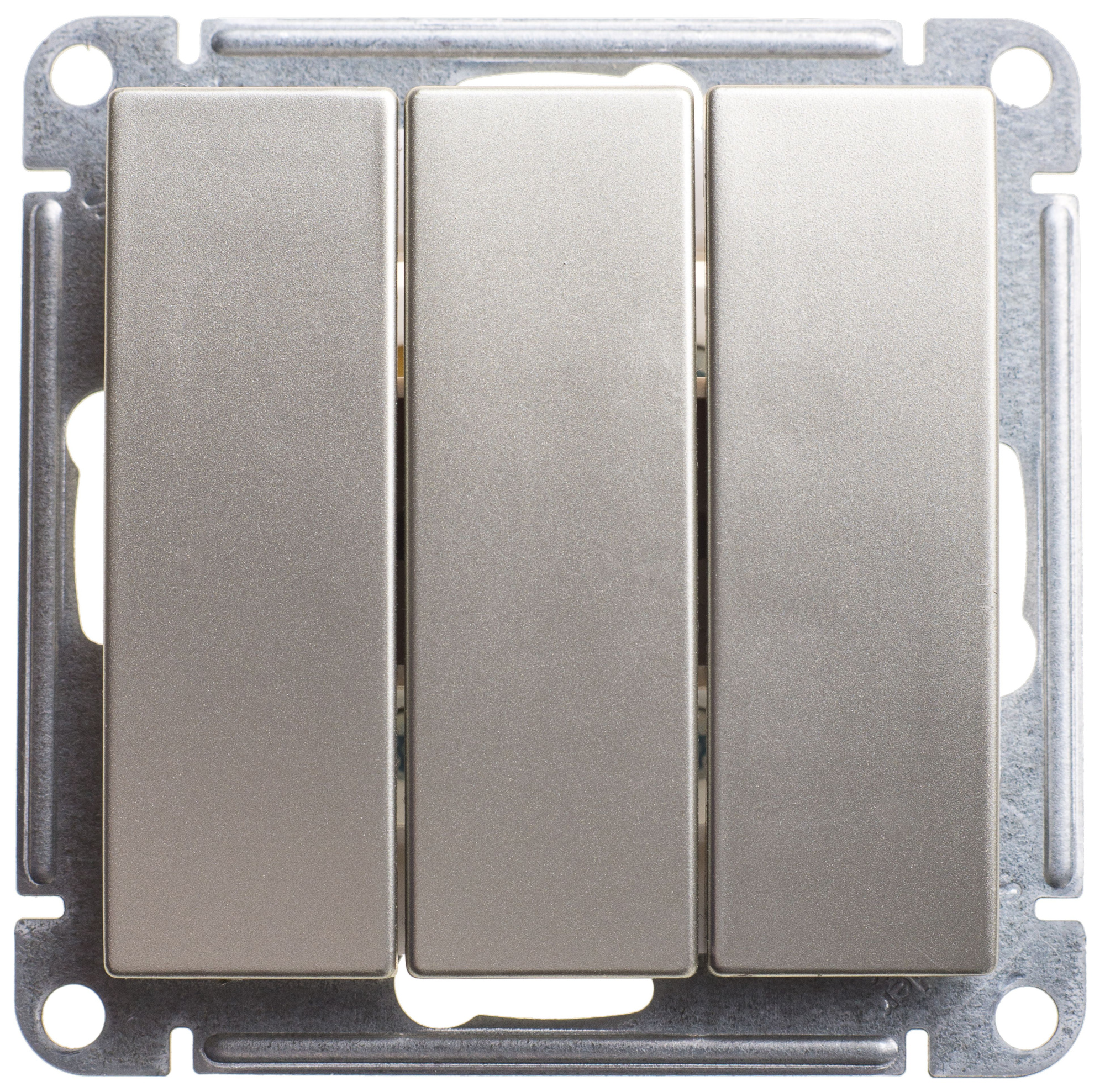 Выключатель 3-клавишный, 10АХ, механизм (шампань) Wessen 59 Systeme Electric, VS0510-351-4-86