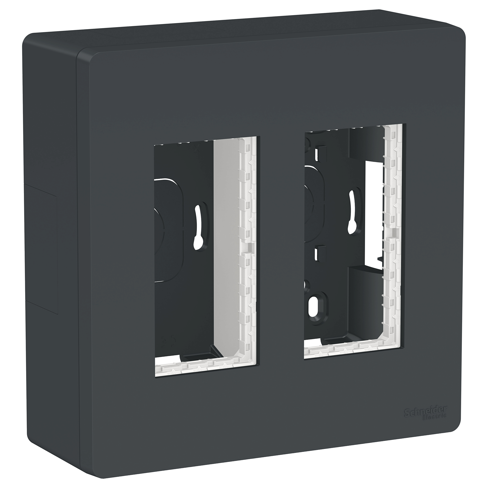 Блок открытой установки 2х2 (антрацит) Unica System+ Schneider Electric, NU122454