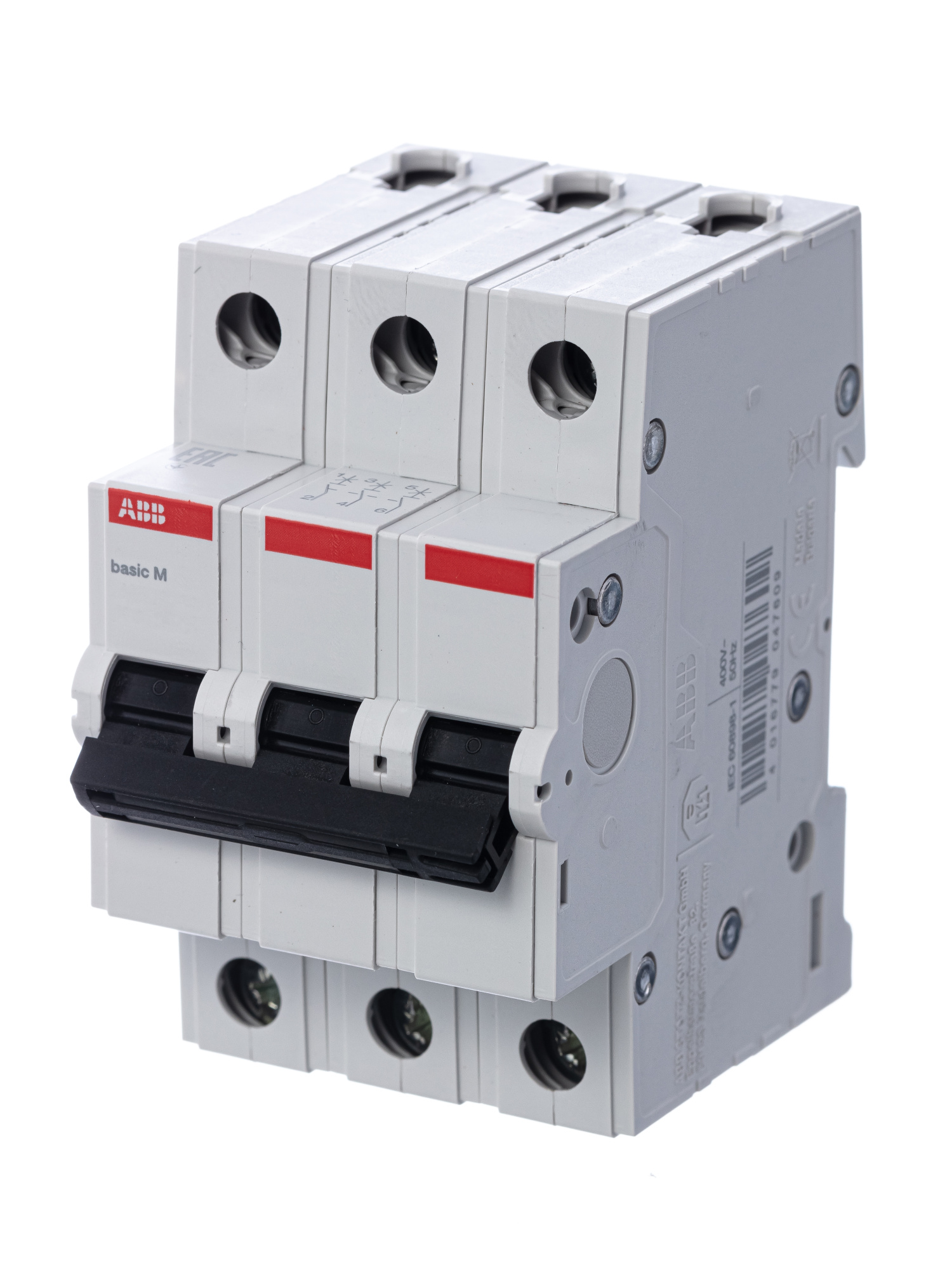 BMS413C63 Автоматический выключатель 3-полюсный, 63А, 4,5kA (хар-ка C) ABB, 2CDS643041R0634