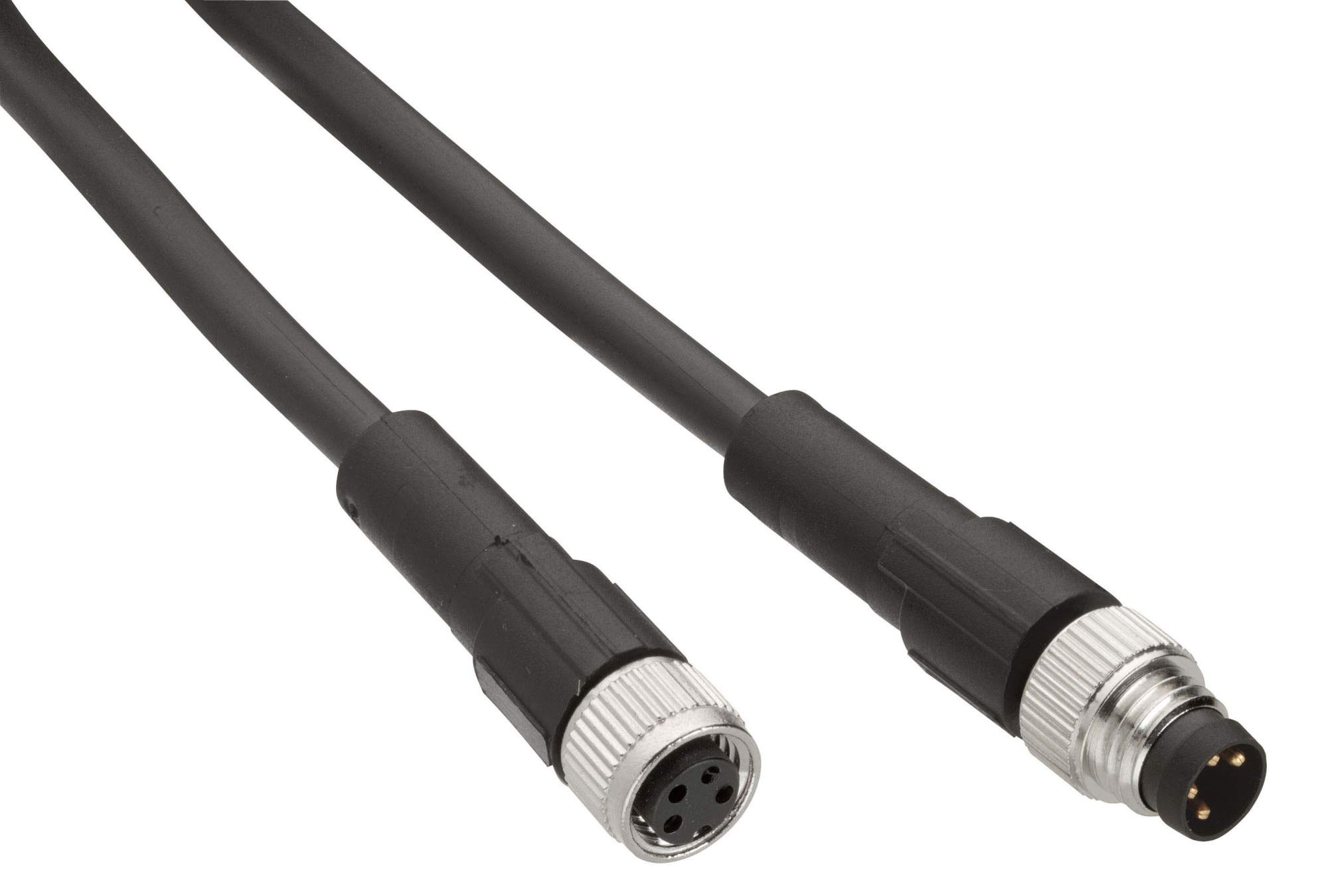Шина тм7, прямой m12-b 4pin, female-без разъема, 3м Schneider Electric, TCSXCN1FNX3E