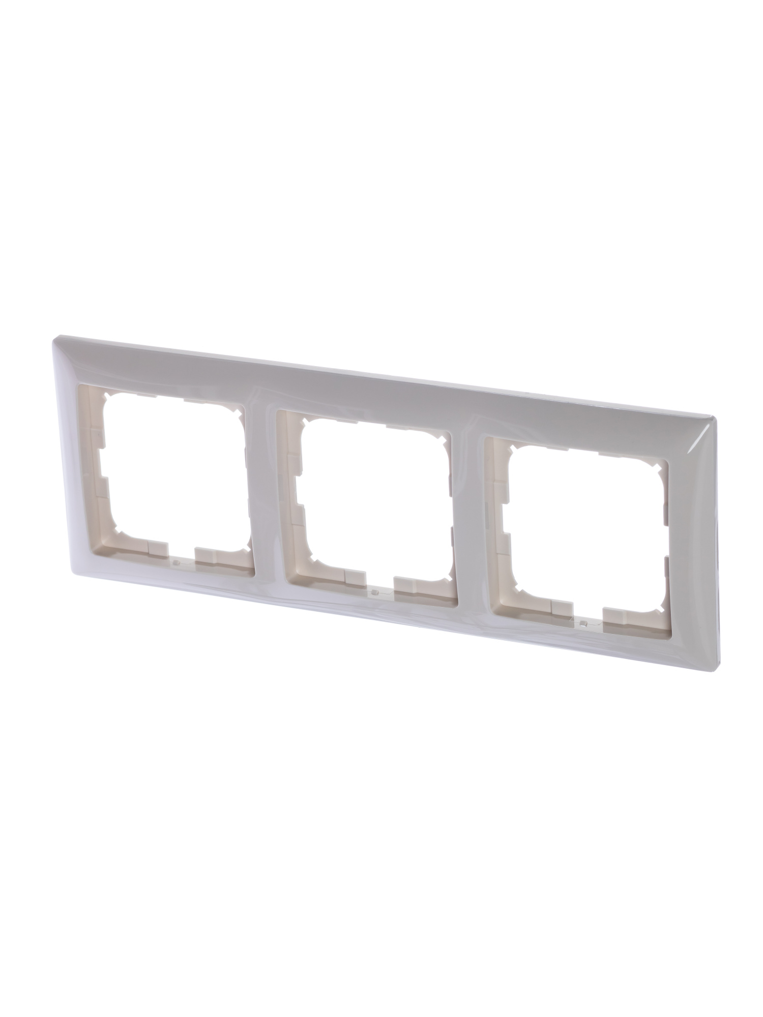 2513-92-507 Рамка 3-постовая с декоративной накладкой (слоновая кость) Basic55 ABB, 2CKA001725A1486