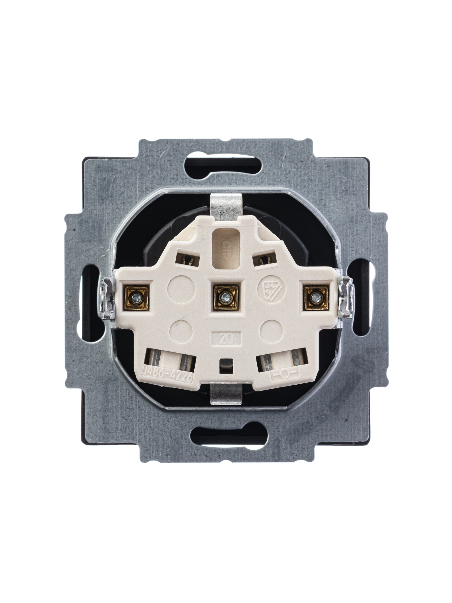 20 EUC-885-500 Розетка SCHUKO 16А 250В, серия solo/future, цвет чёрный бархат ABB, 2CKA002011A6211
