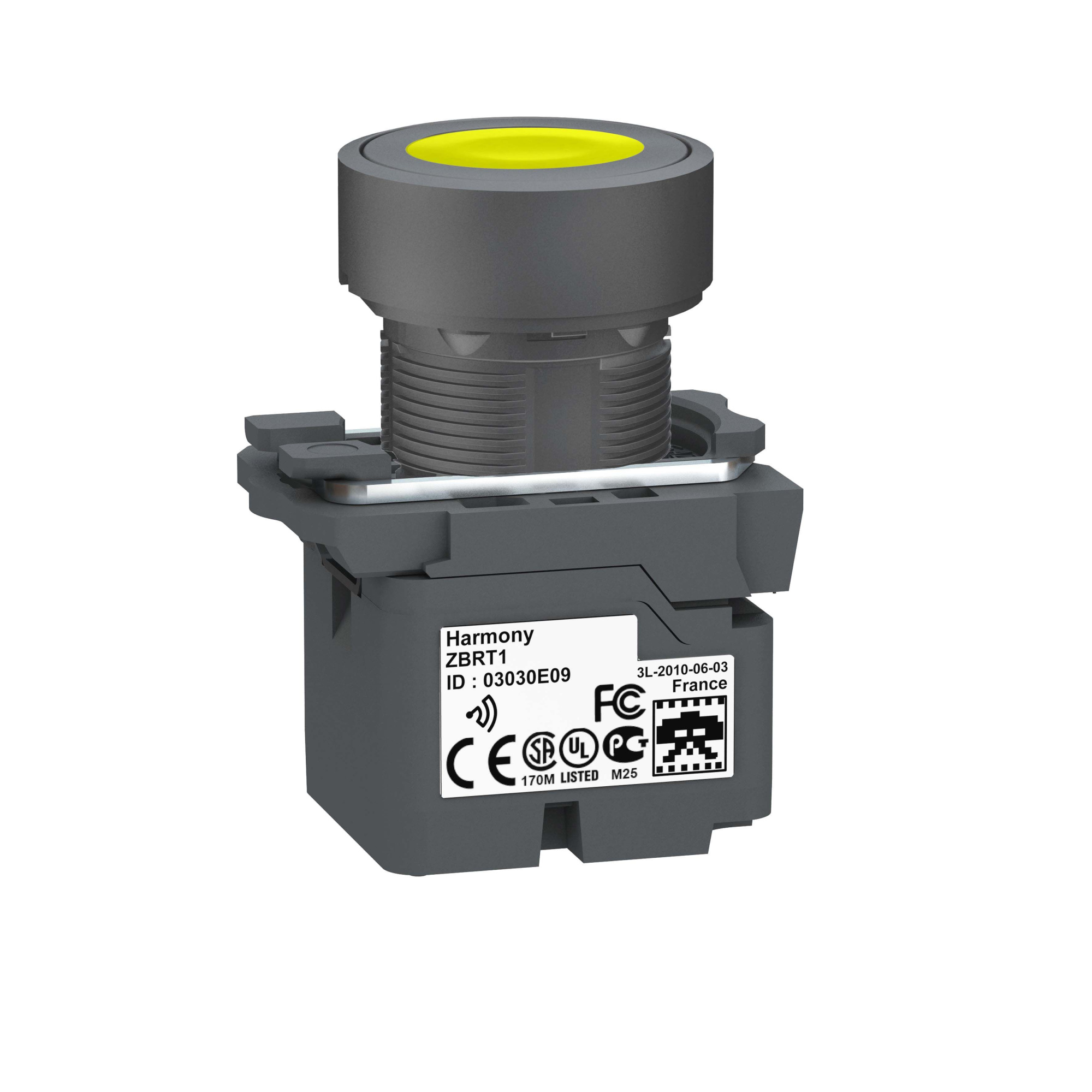 Беспроводная кнопка с желтым толкателем zb5rta5 Schneider Electric, ZB5RTA5