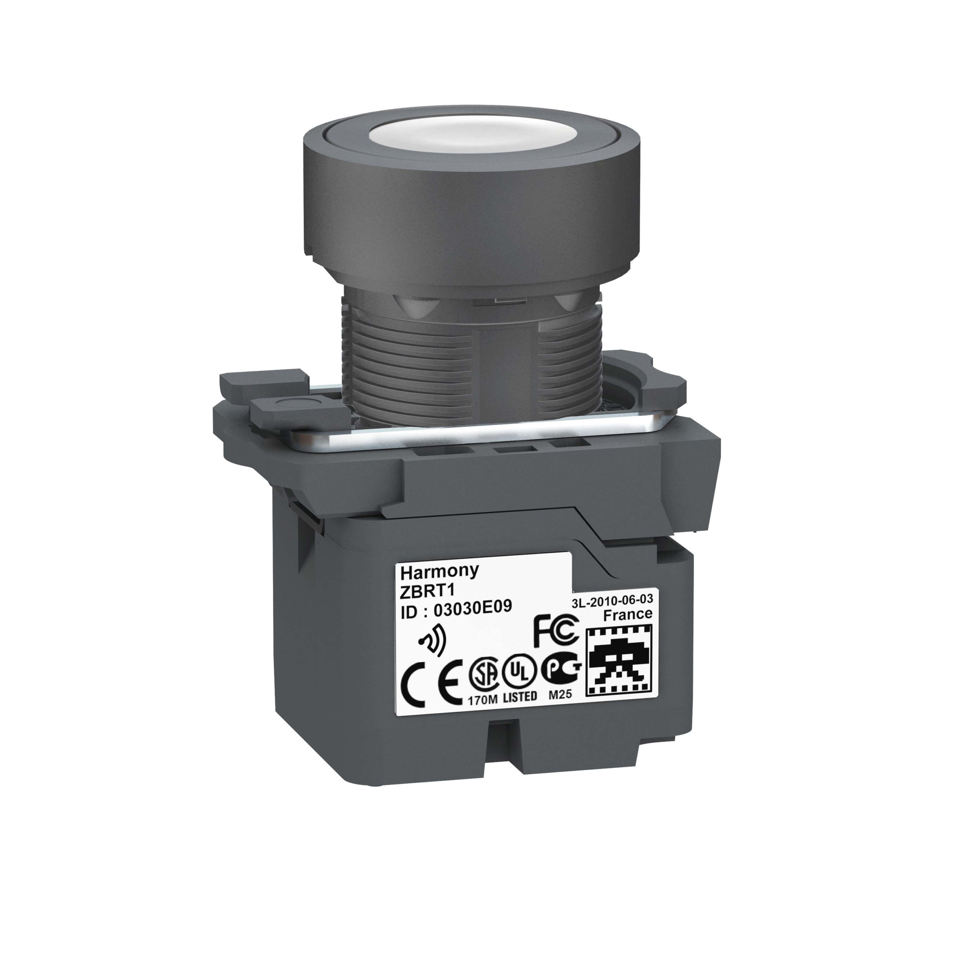 Беспроводная кнопка с белым толкателем zb5rta1 Schneider Electric, ZB5RTA1
